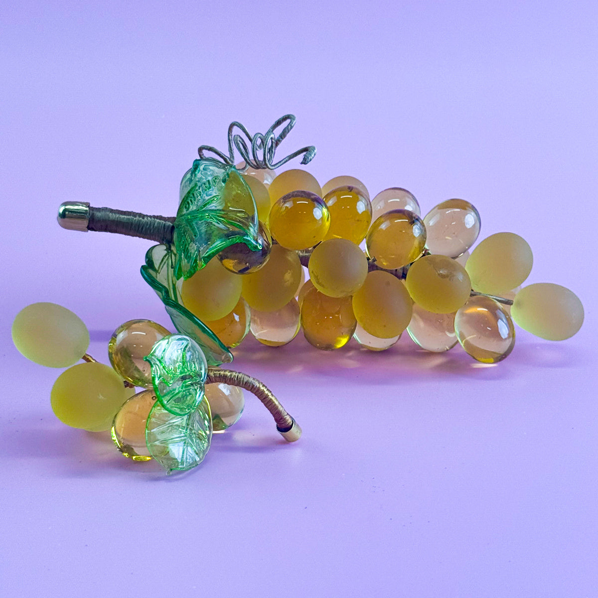 Murano Glass Solid Grape Cluster, Mini, Multiple Colors, Made in Italy