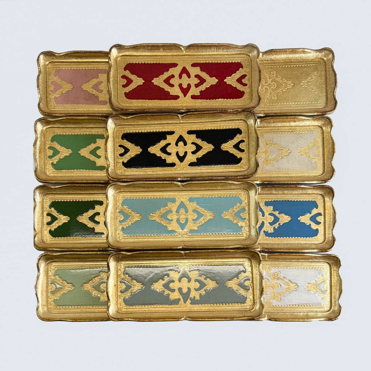 Florentine Carved Gilded Wood Narrow Tray, Made in Italy - My Italian Decor