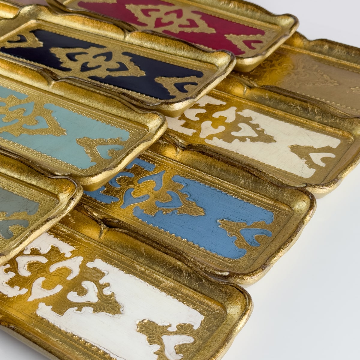 Florentine Carved Gilded Wood Narrow Tray, Made in Italy - My Italian Decor