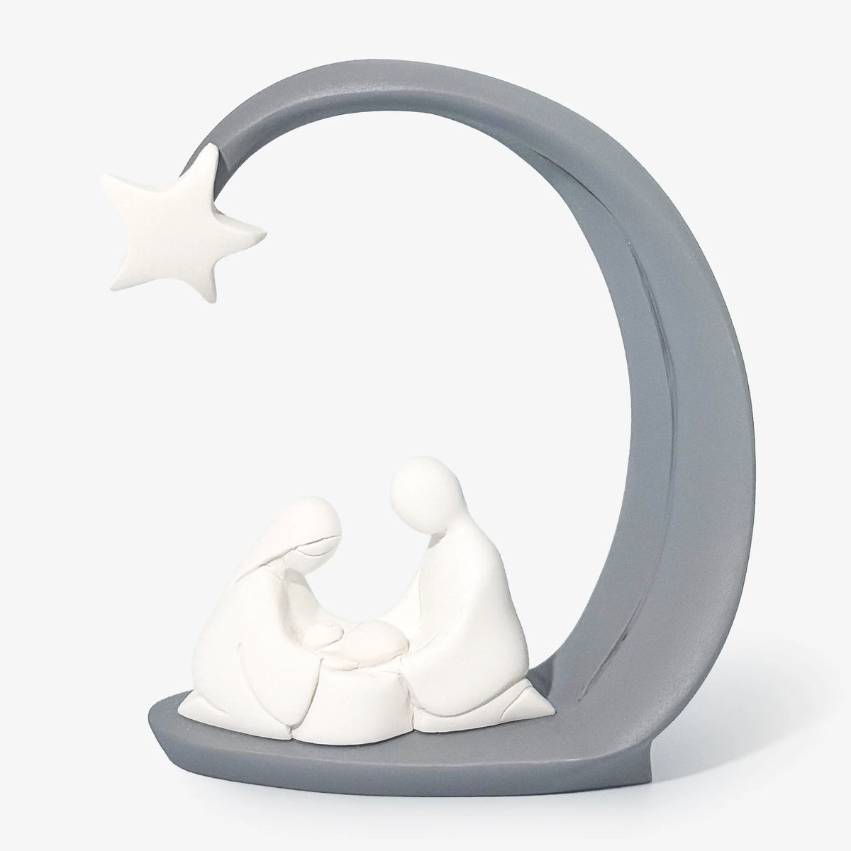 Nativity Scene with Star Arch – Italian Resin Figurine