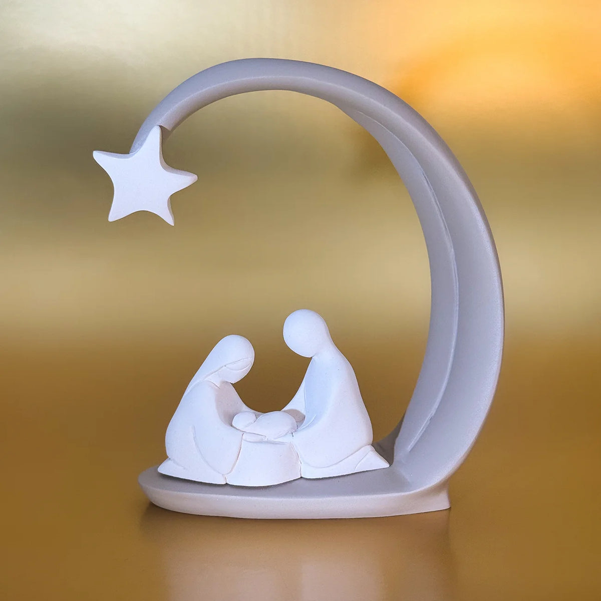 Nativity Scene with Star Arch – Italian Resin Figurine