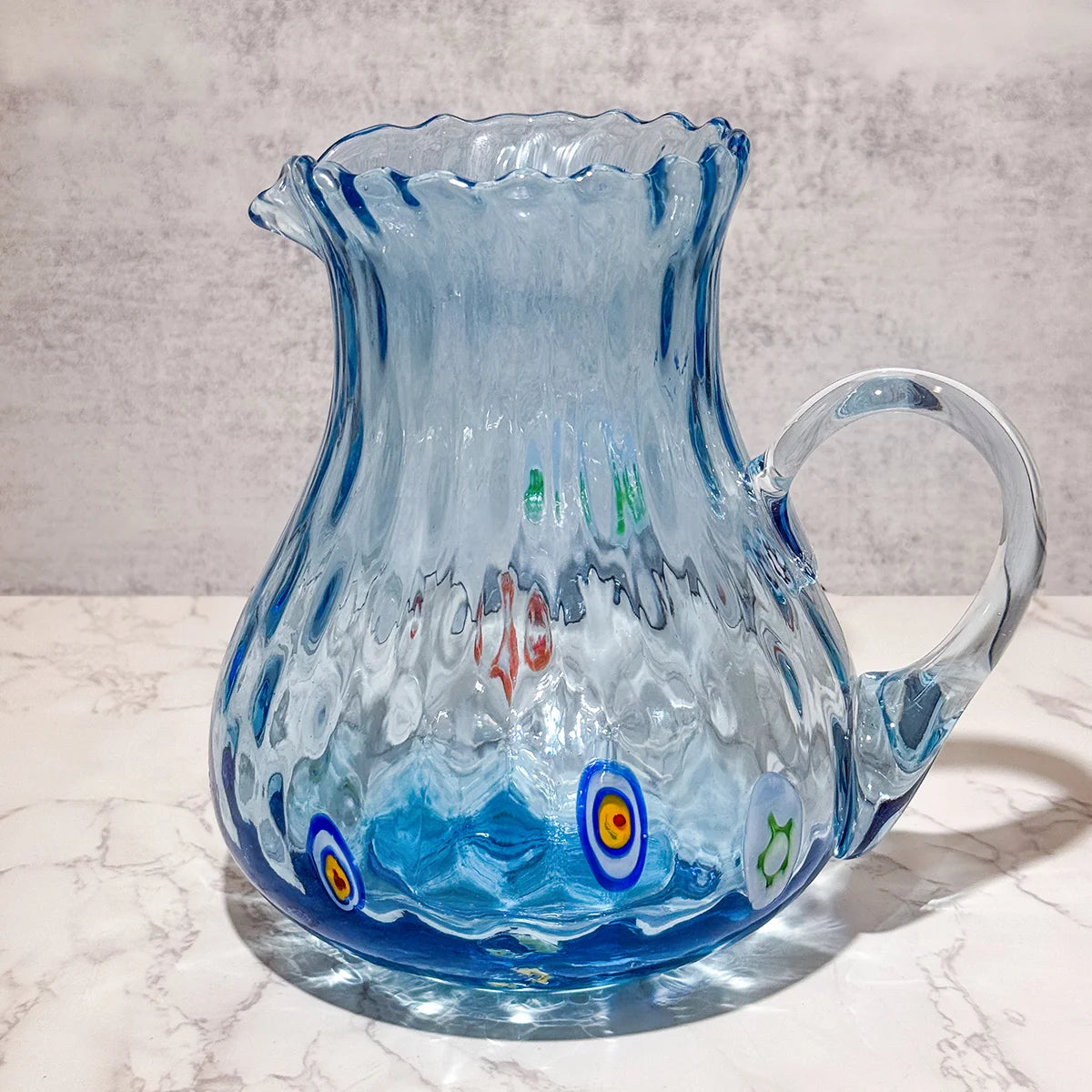 Serena Light Blue Glass Pitcher