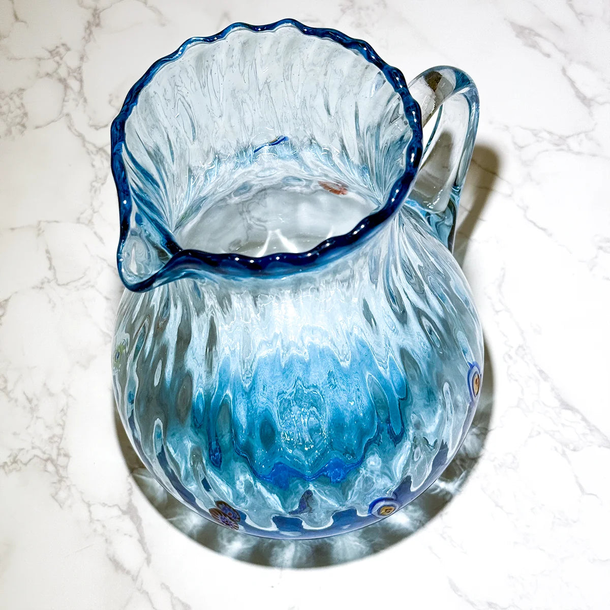 Serena Light Blue Glass Pitcher