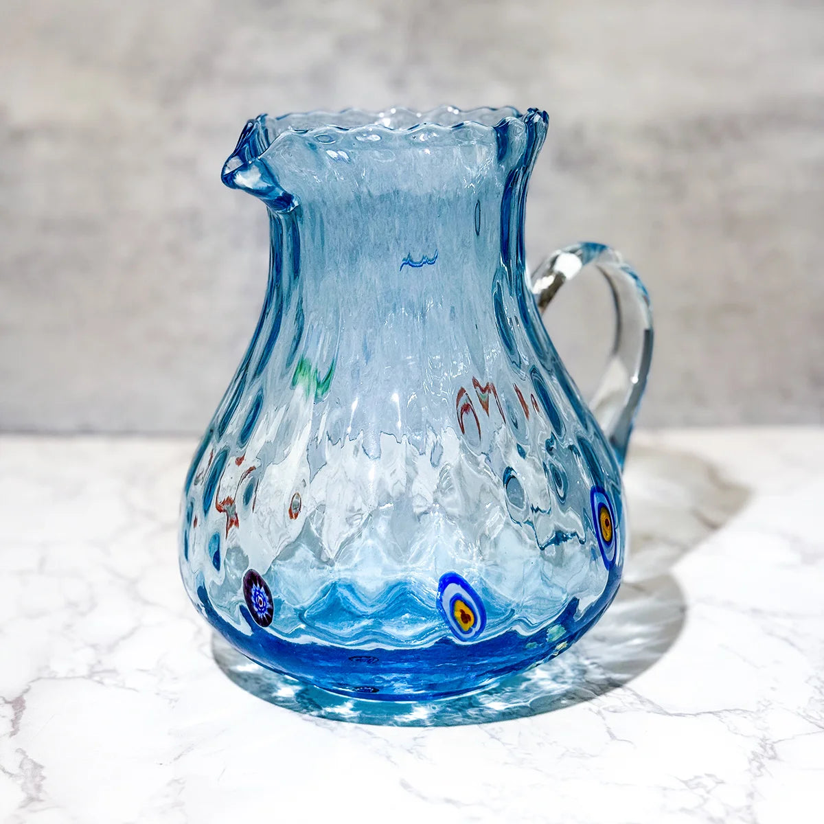 Serena Light Blue Glass Pitcher