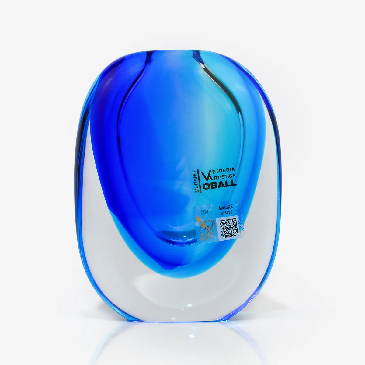 Handmade Murano Glass Rectangular Vase — Sommerso