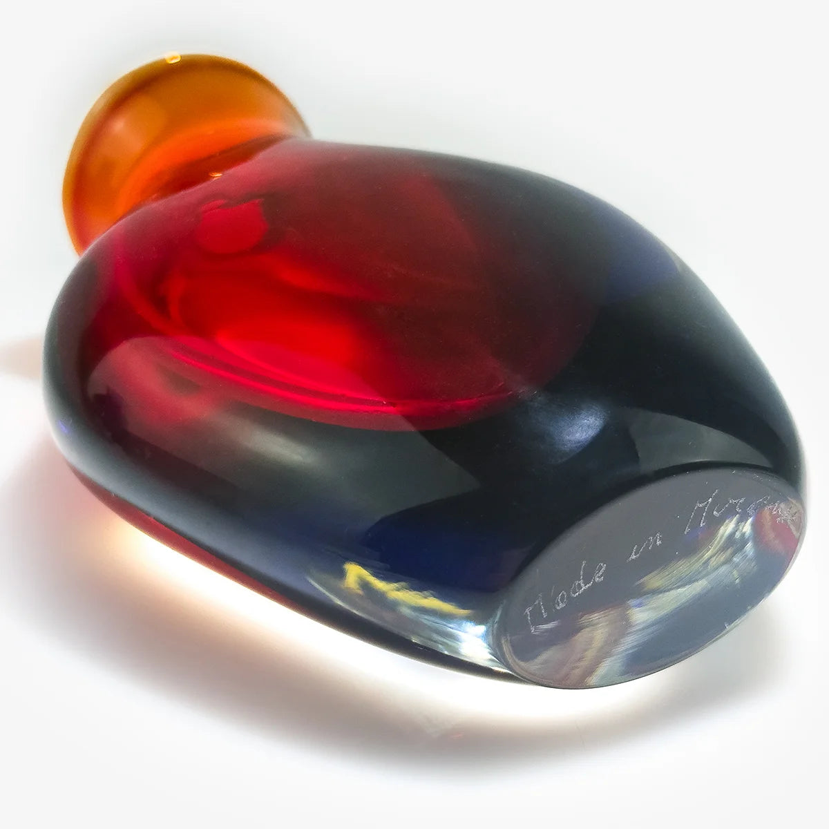 Handmade Murano Glass Teardrop Vase — Sommerso
