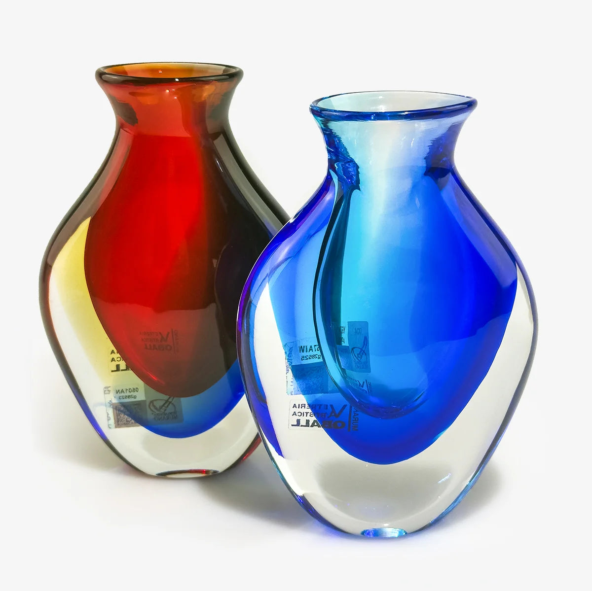 Handmade Murano Glass Teardrop Vase — Sommerso