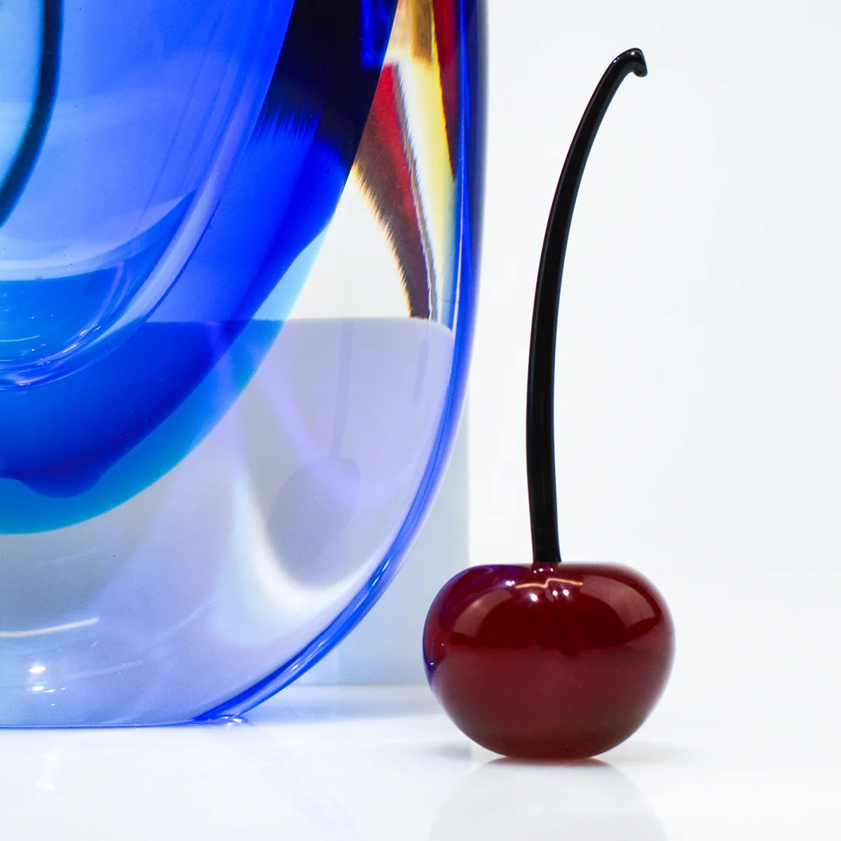 Handmade Murano Glass Rectangular Vase — Sommerso