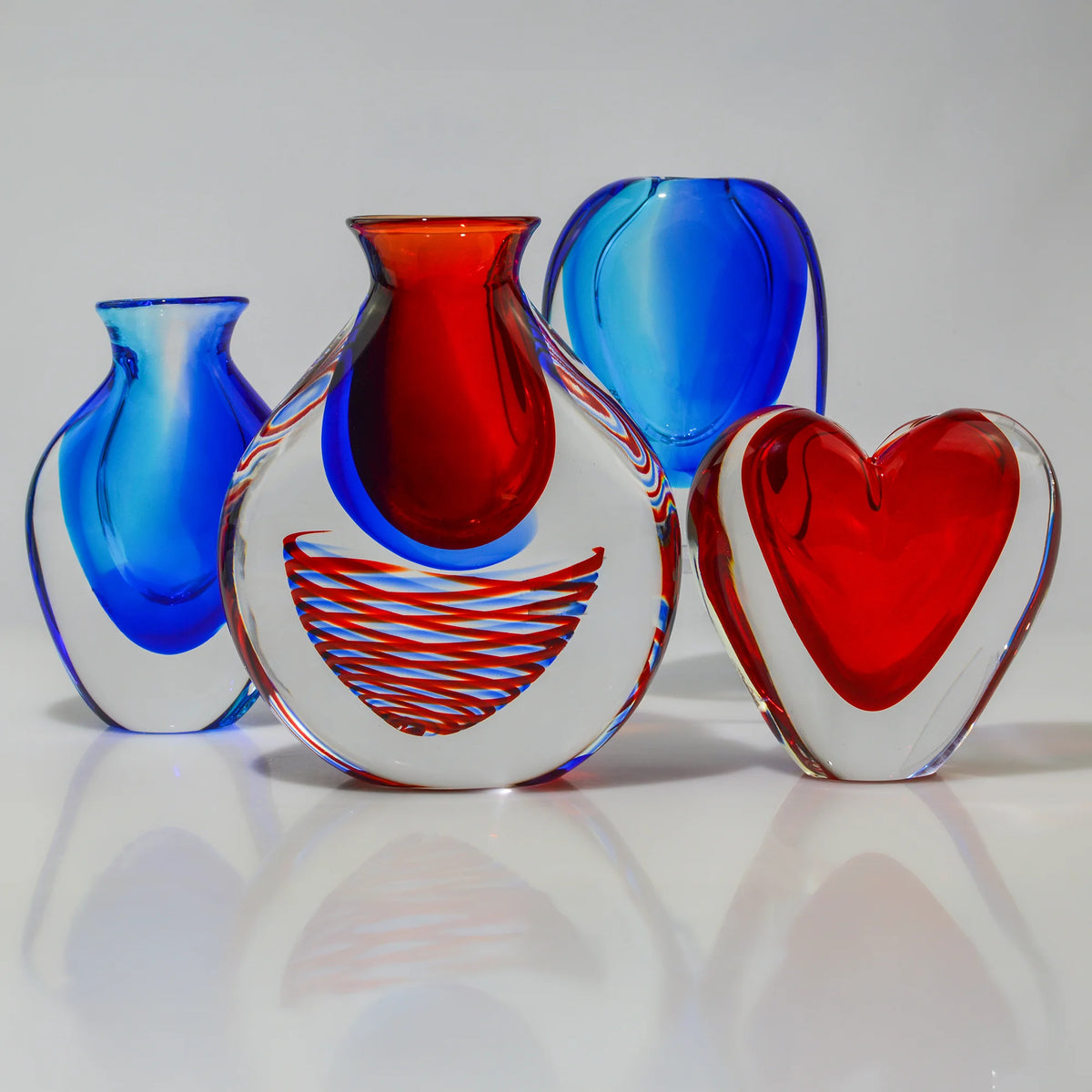 Handmade Murano Glass Rectangular Vase — Sommerso