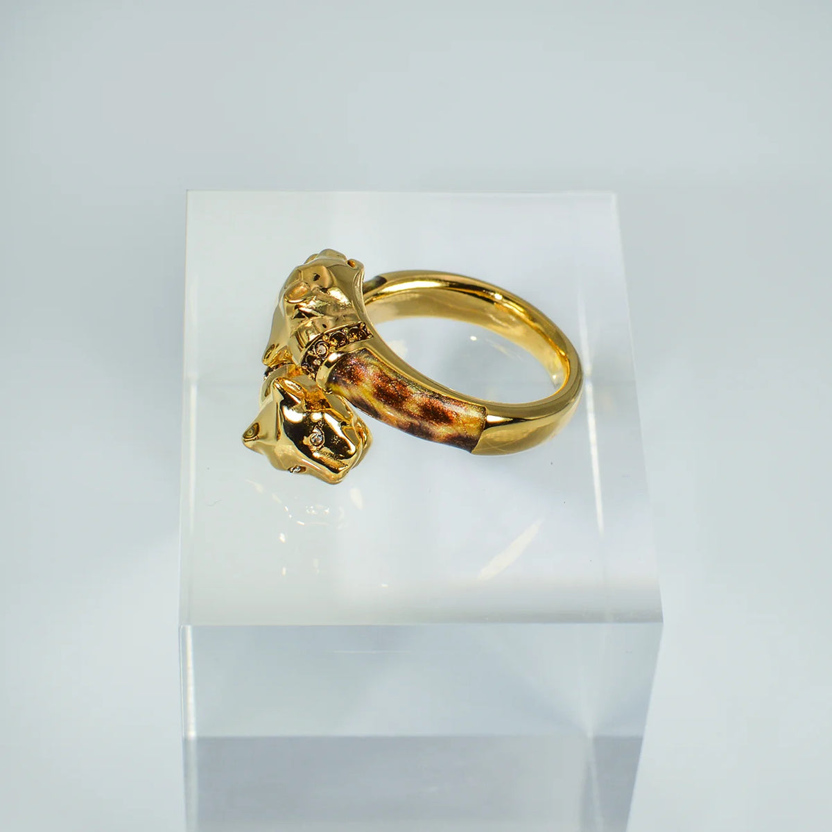 Polina Firenze Jaguar enamel jewelry set, made in Italy, featuring a detailed jaguar design