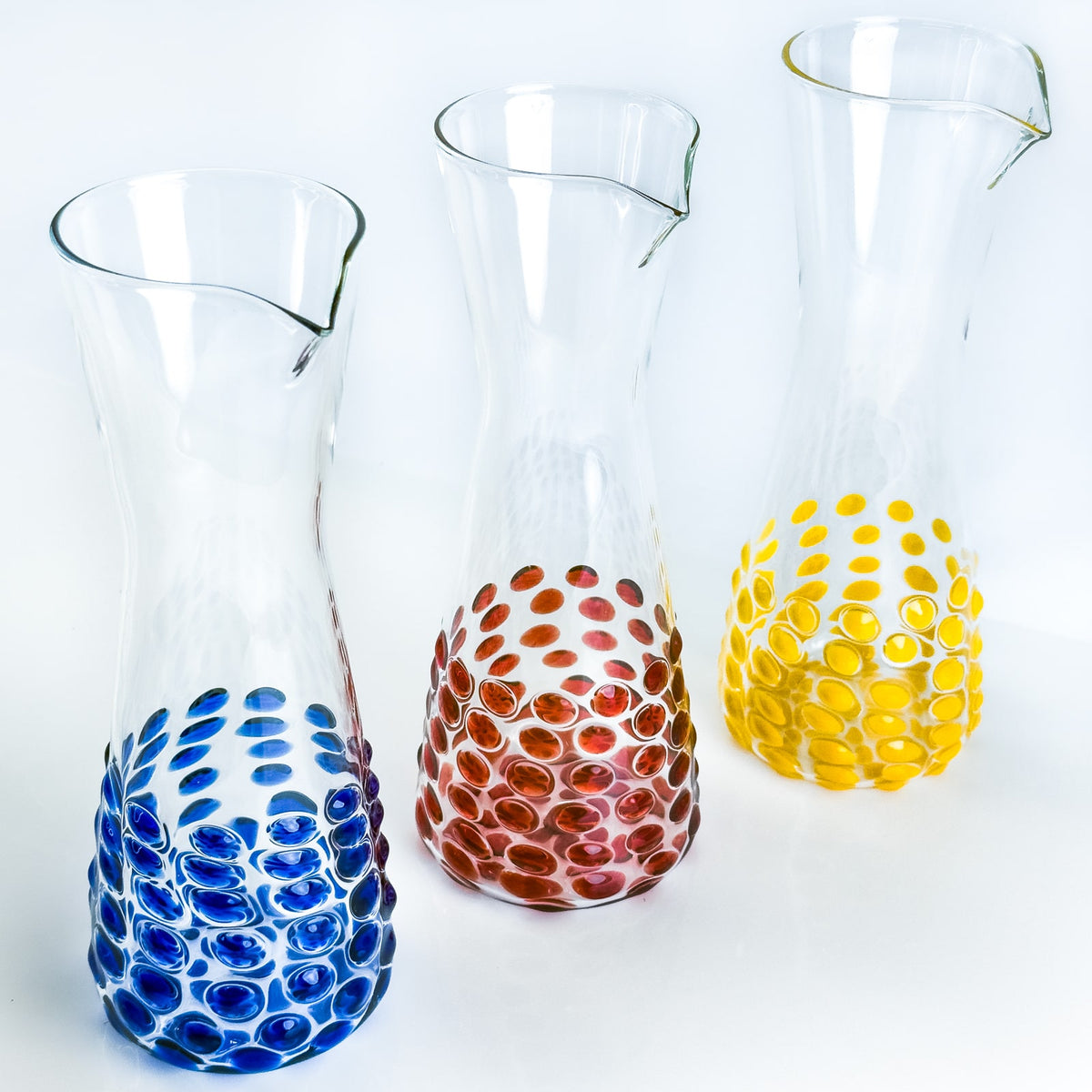 Dots Glass Carafe / Pitcher / Decanter - Made in Italy