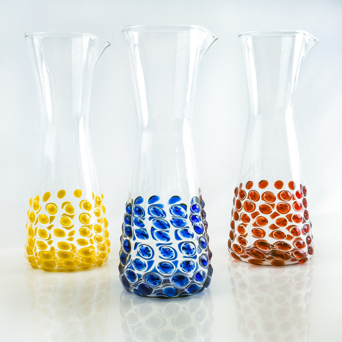Dots Glass Carafe / Pitcher / Decanter - Made in Italy