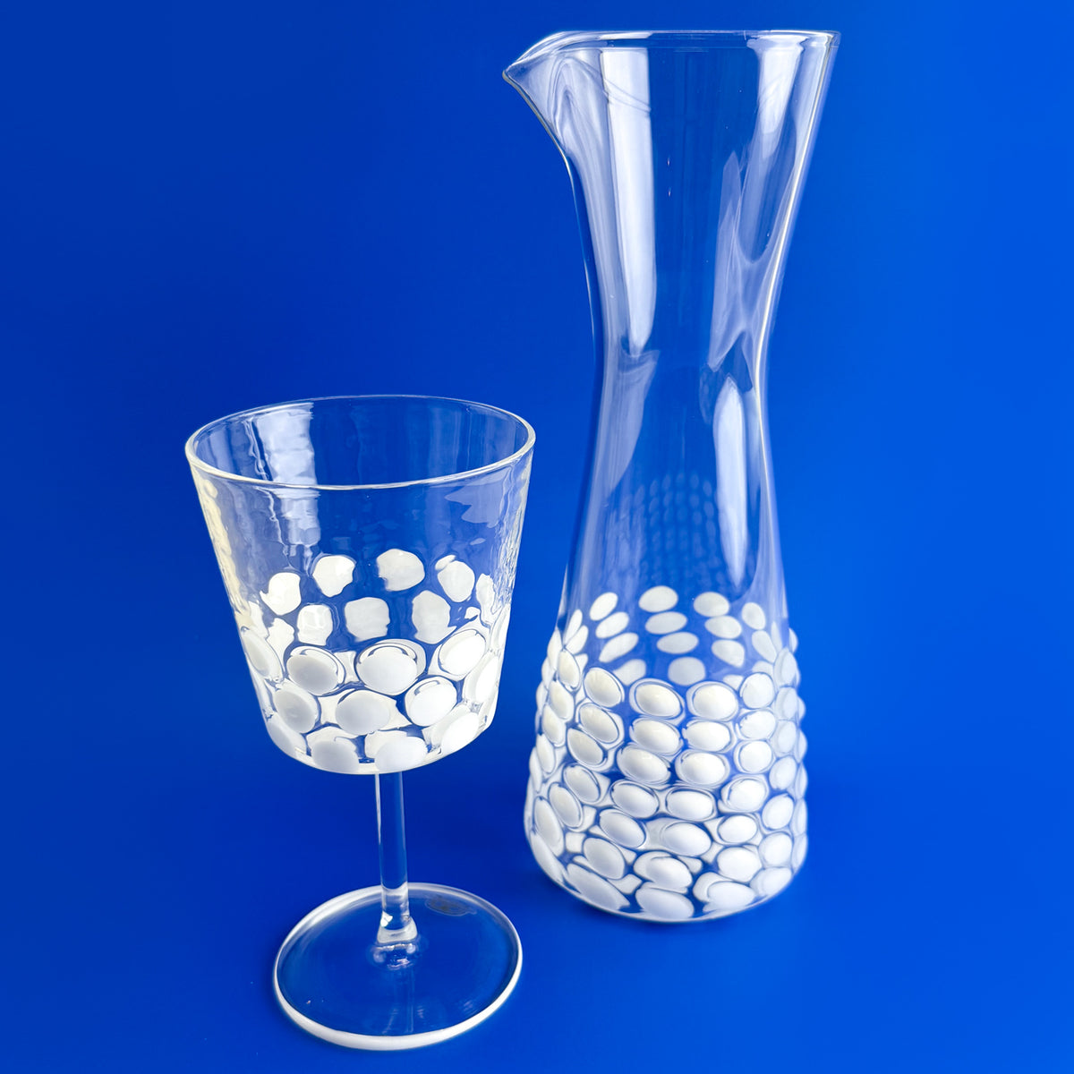 Set of 2 Dots Wine Glasses - Made in Italy