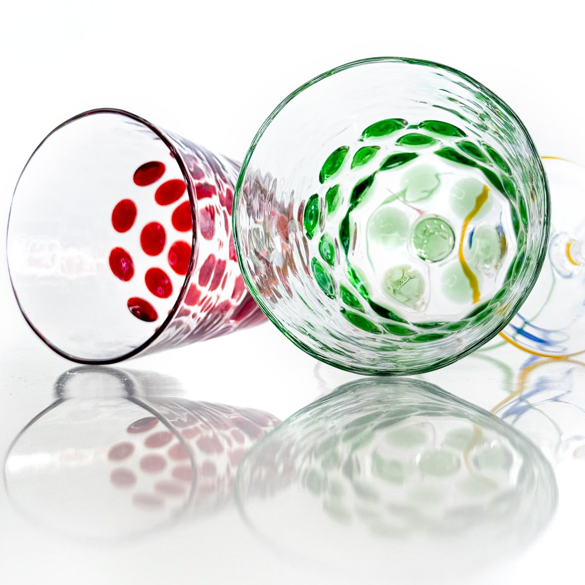 Set of 2 Dots Wine Glasses - Made in Italy