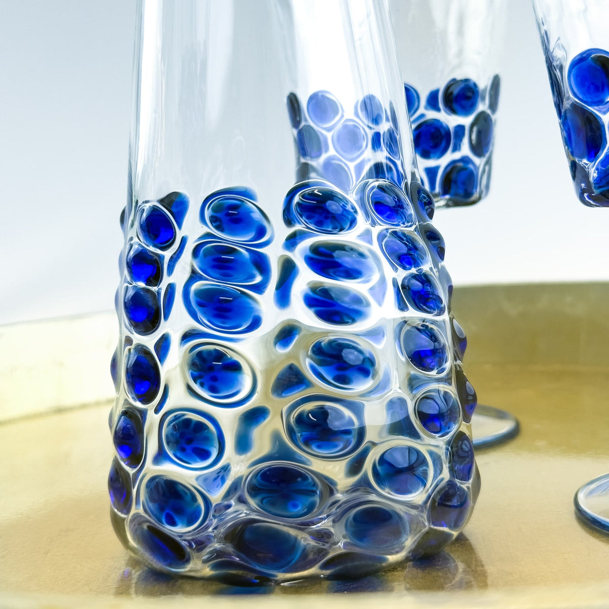 Dots Glass Carafe / Pitcher / Decanter - Made in Italy