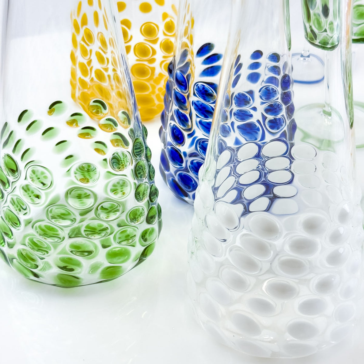 Dots Glass Carafe / Pitcher / Decanter - Made in Italy