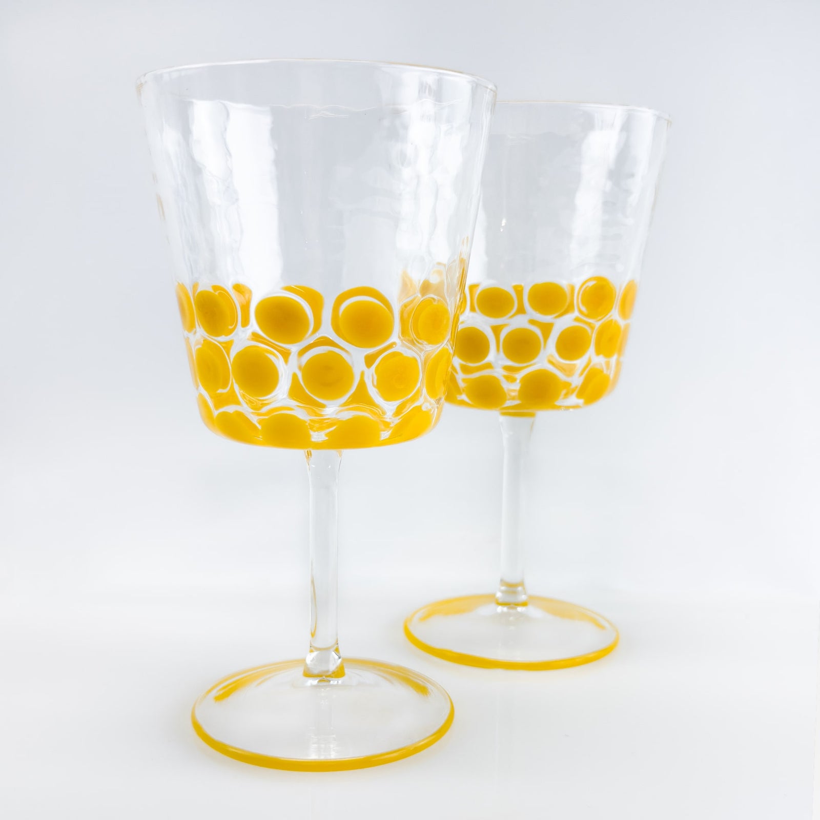 Set of 2 Dots Wine Glasses - Made in Italy - My Italian Decor