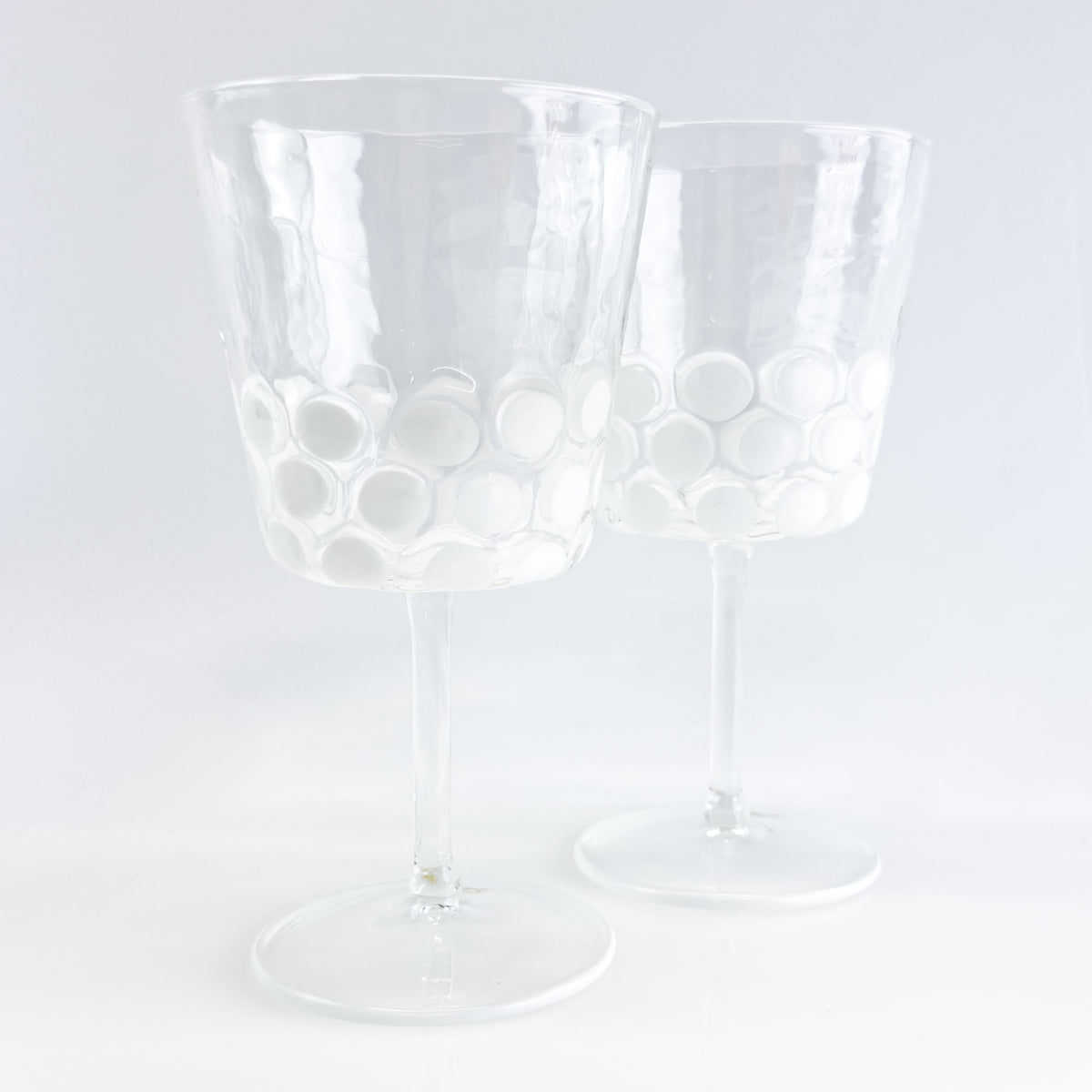 Set of 2 Dots Wine Glasses - Made in Italy
