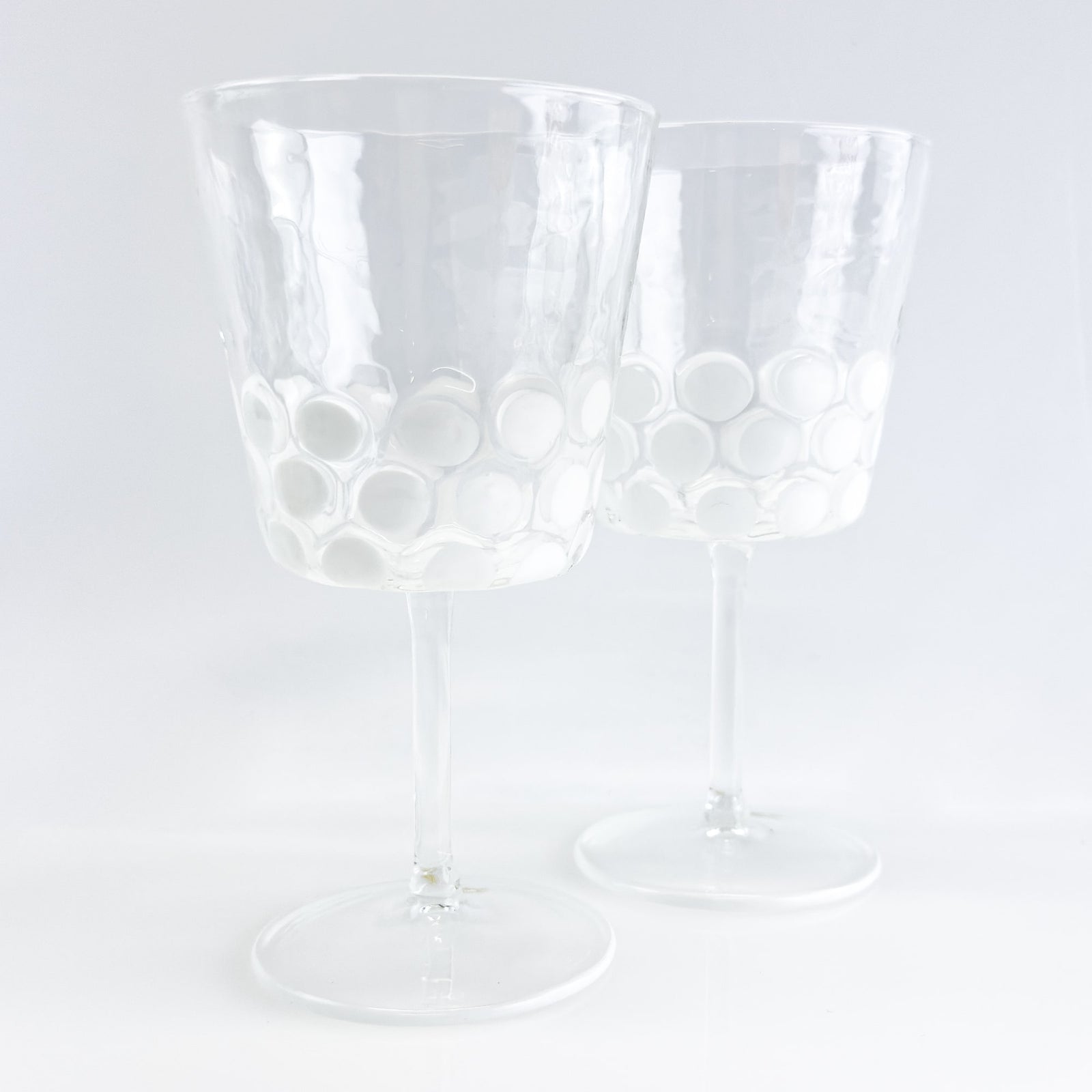 Set of 2 Dots Wine Glasses - Made in Italy - My Italian Decor