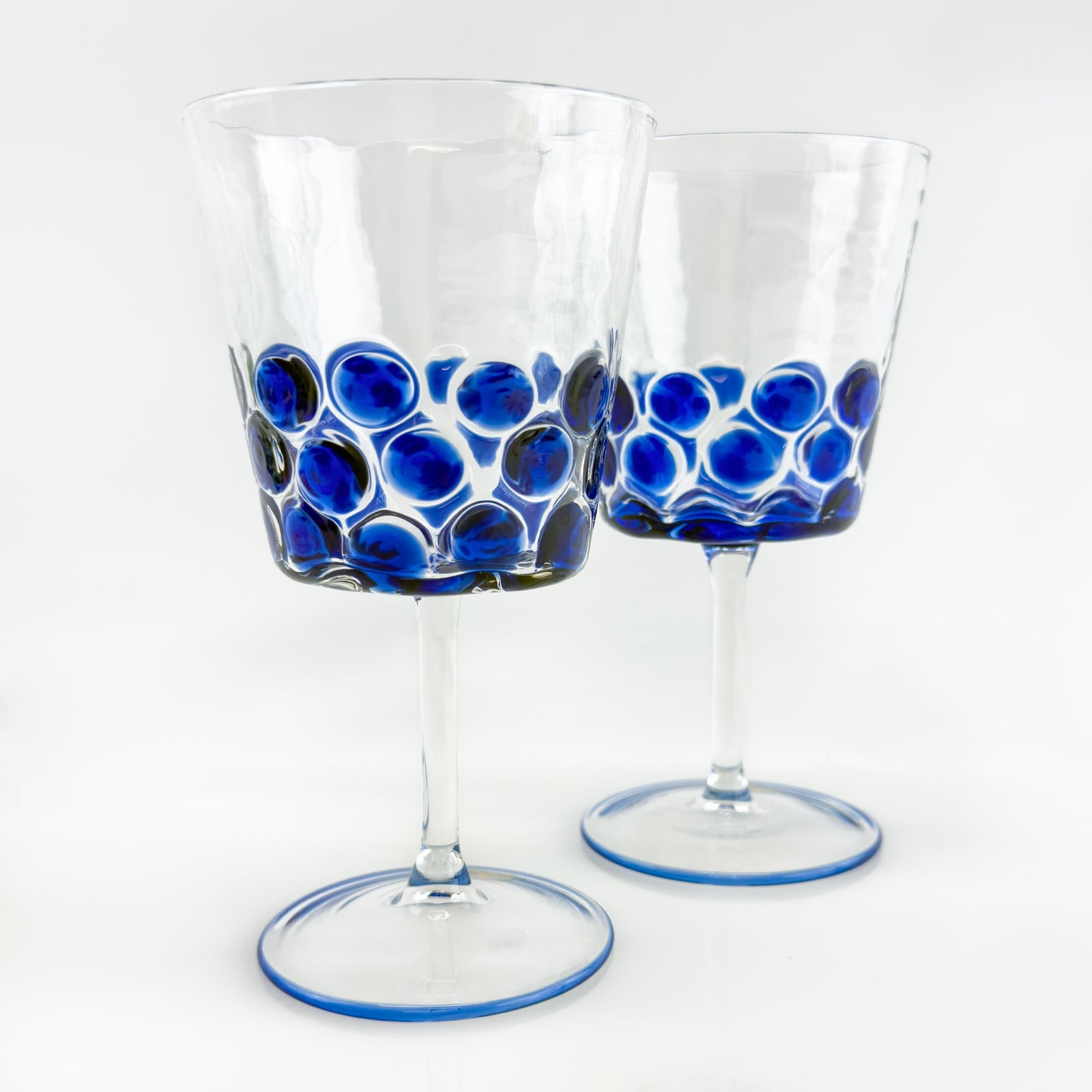 Set of 2 Dots Wine Glasses - Made in Italy - My Italian Decor