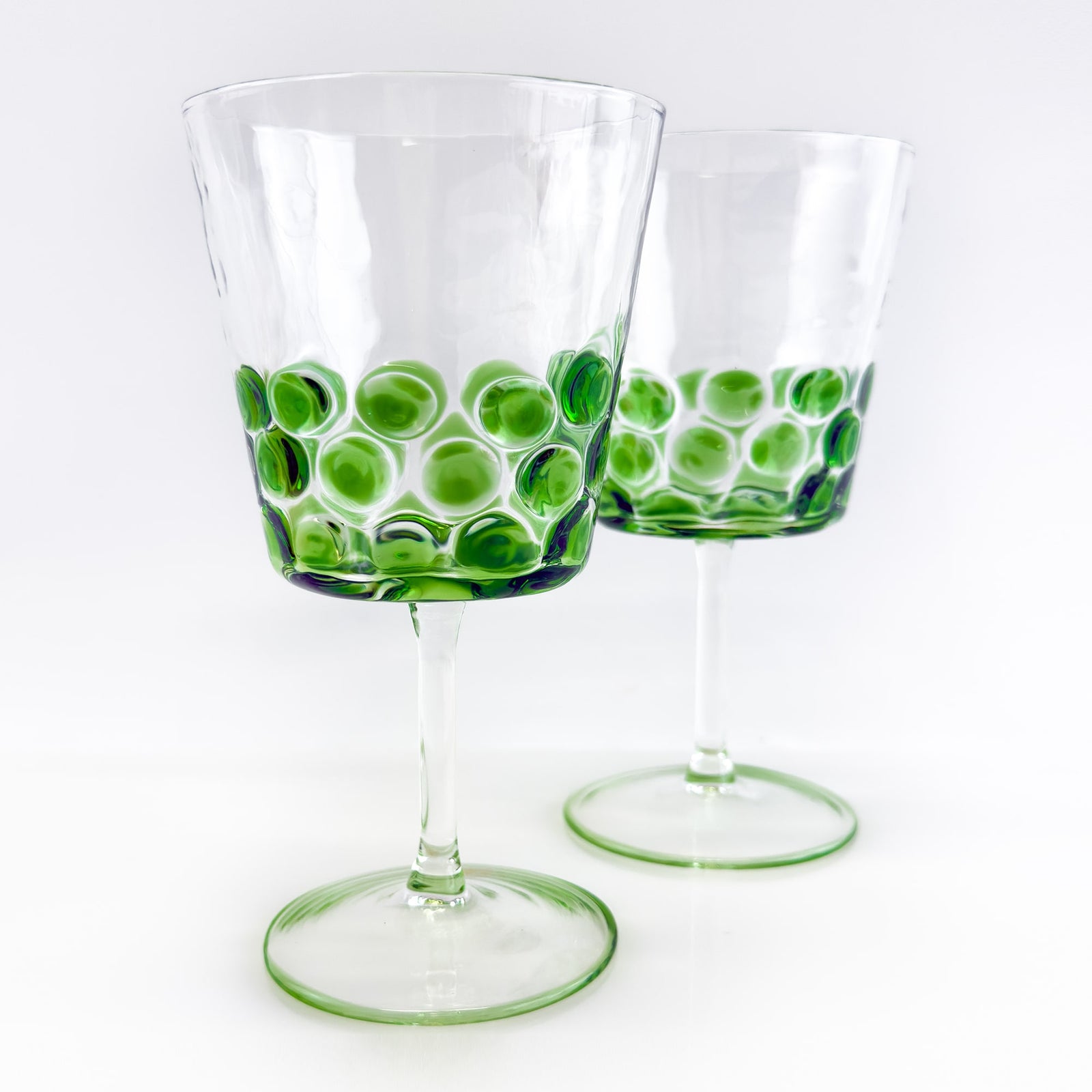 Set of 2 Dots Wine Glasses - Made in Italy - My Italian Decor