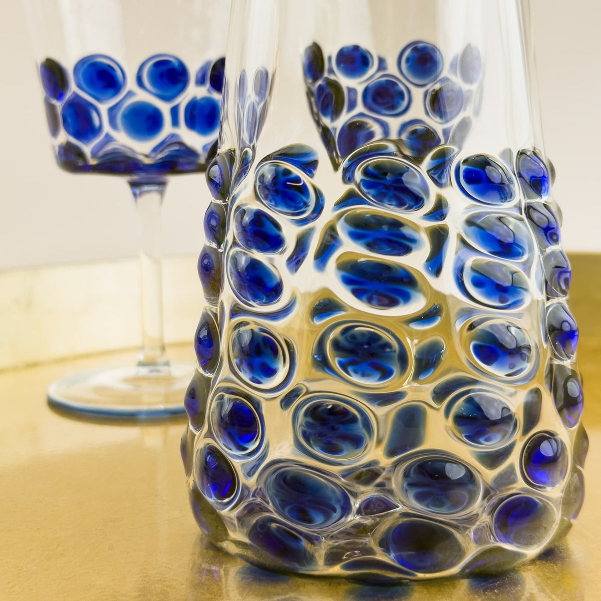 Set of 2 Dots Wine Glasses - Made in Italy