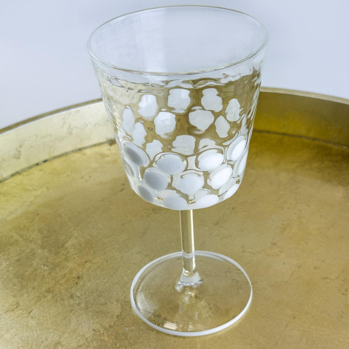 Set of 2 Dots Wine Glasses - Made in Italy