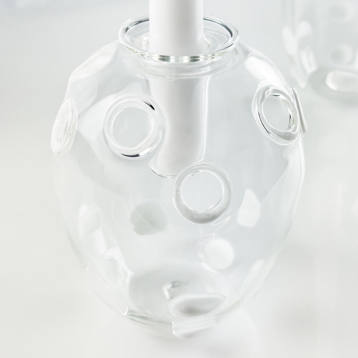 Clear Glass Candleholder / Flower Vase, Made in Italy - My Italian Decor