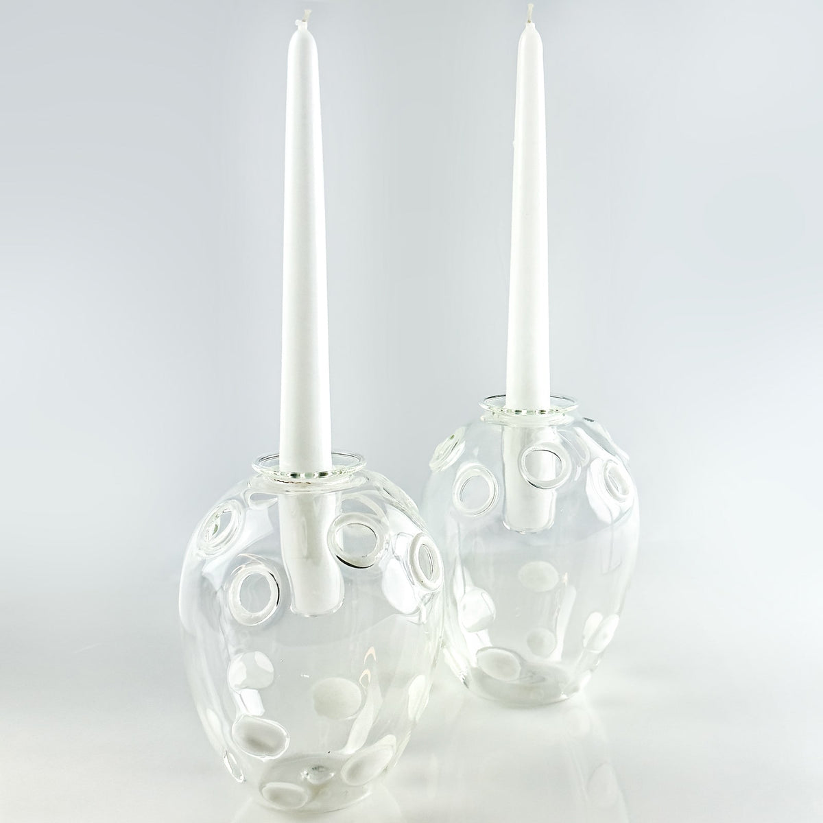 Clear Glass Candleholder / Flower Vase, Made in Italy - My Italian Decor