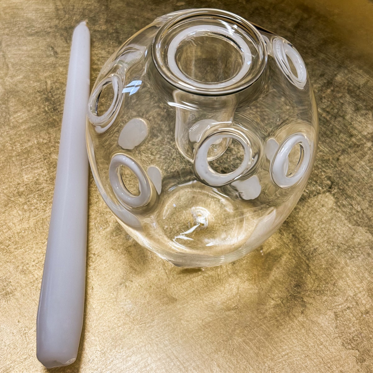 Clear Glass Candleholder / Flower Vase, Made in Italy - My Italian Decor