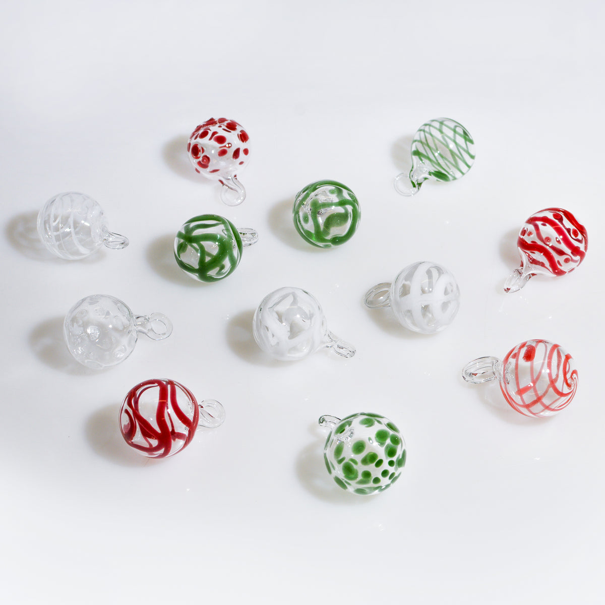 Blown Glass Christmas Tree with Ornaments, Made in Italy