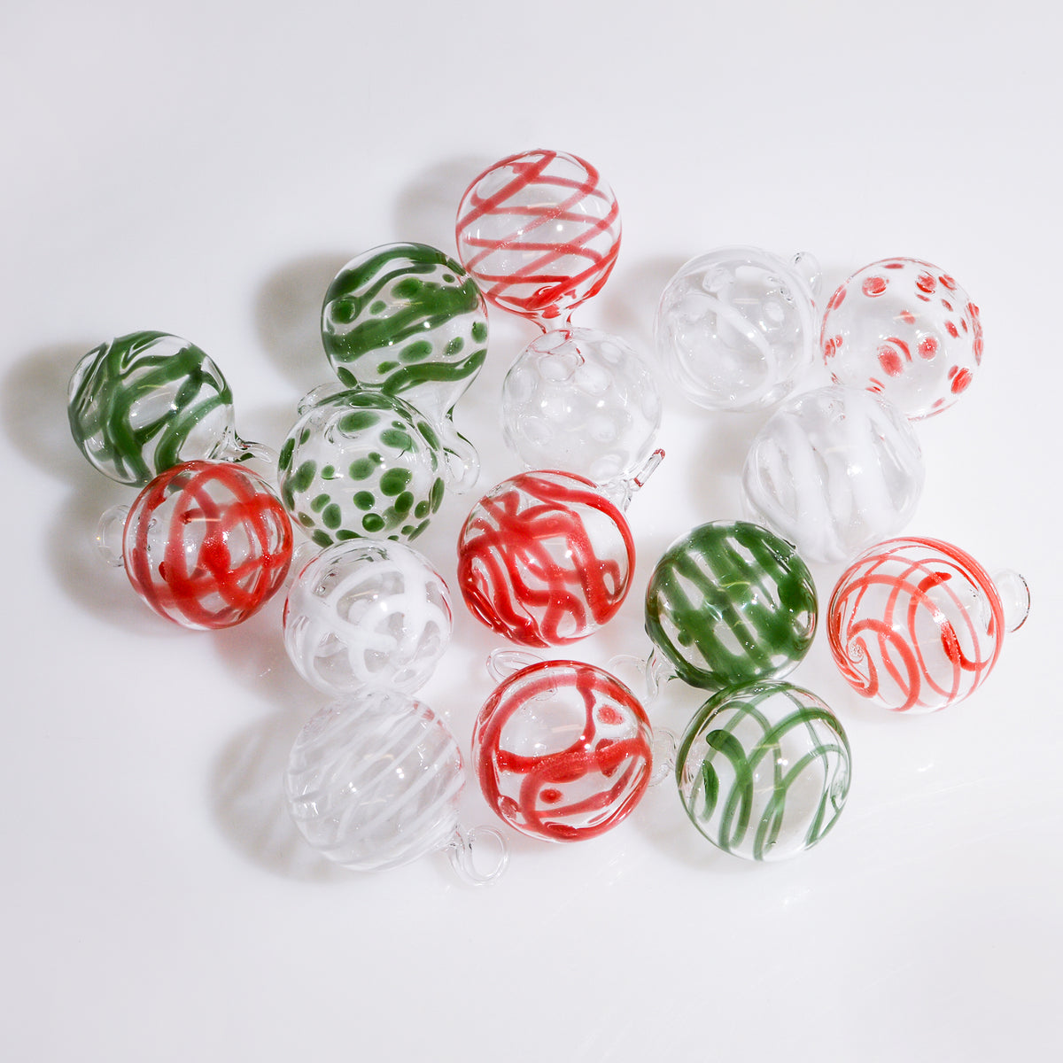 Blown Glass Christmas Tree with Ornaments, Made in Italy