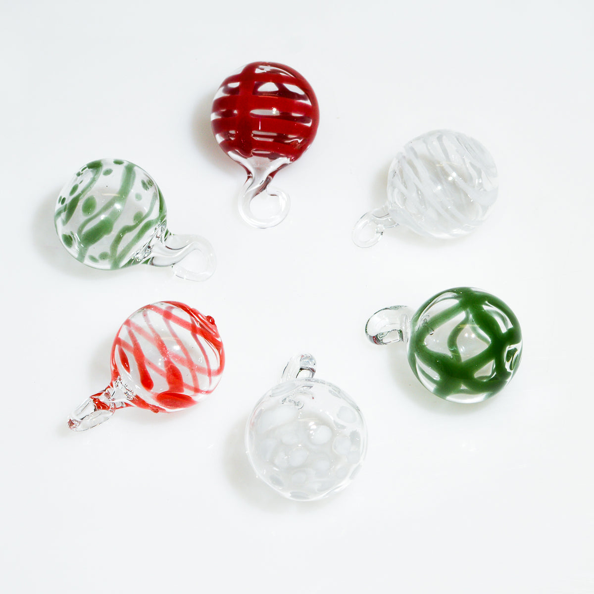Blown Glass Christmas Tree with Ornaments, Made in Italy