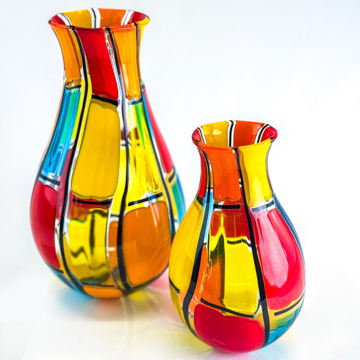 Pazzia Hourglass Vase, Signed by artist, Made in Murano, Italy