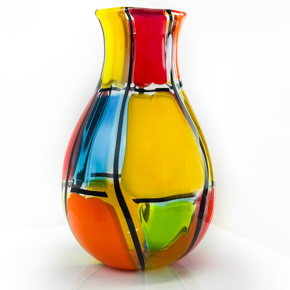 Pazzia Hourglass Vase, Signed by artist, Made in Murano, Italy