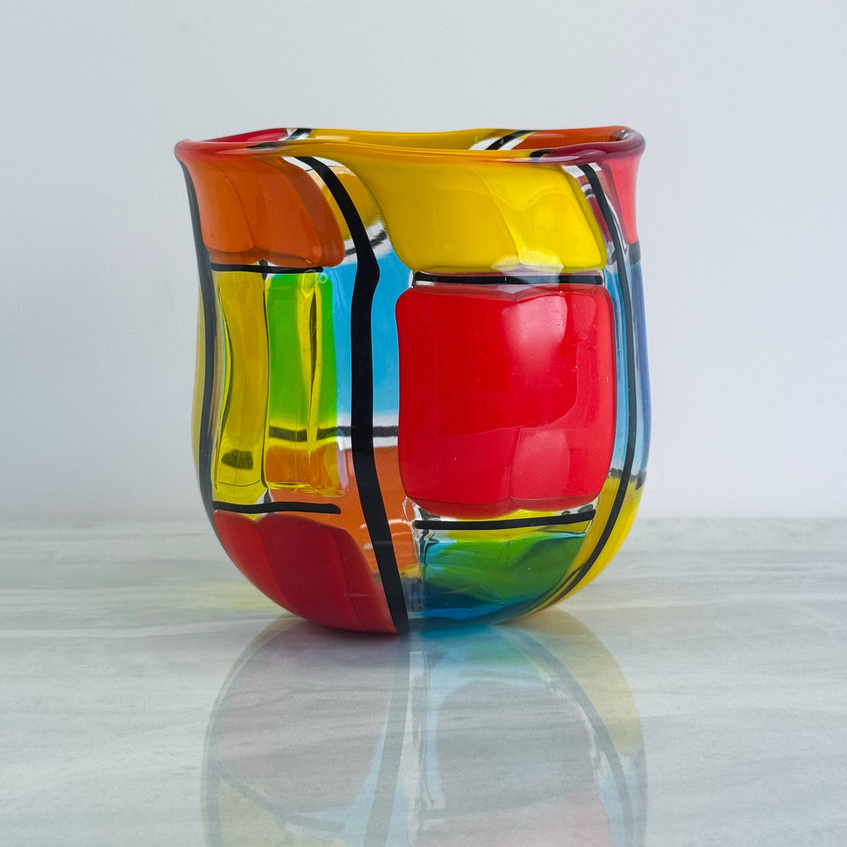 Pazzia Vase, Murano Glass, Bowl Shape, Made in Italy