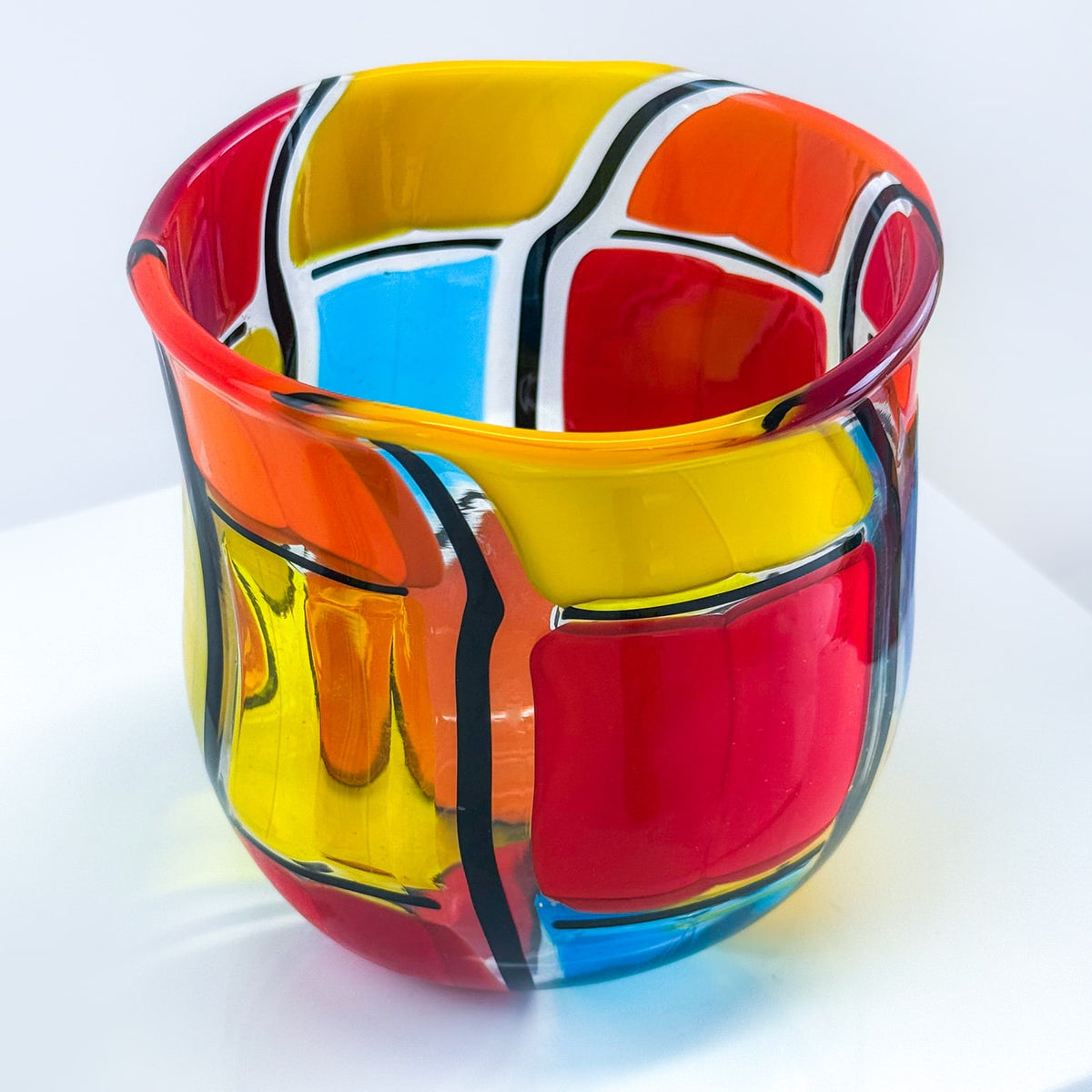 Pazzia Vase, Murano Glass, Bowl Shape, Made in Italy