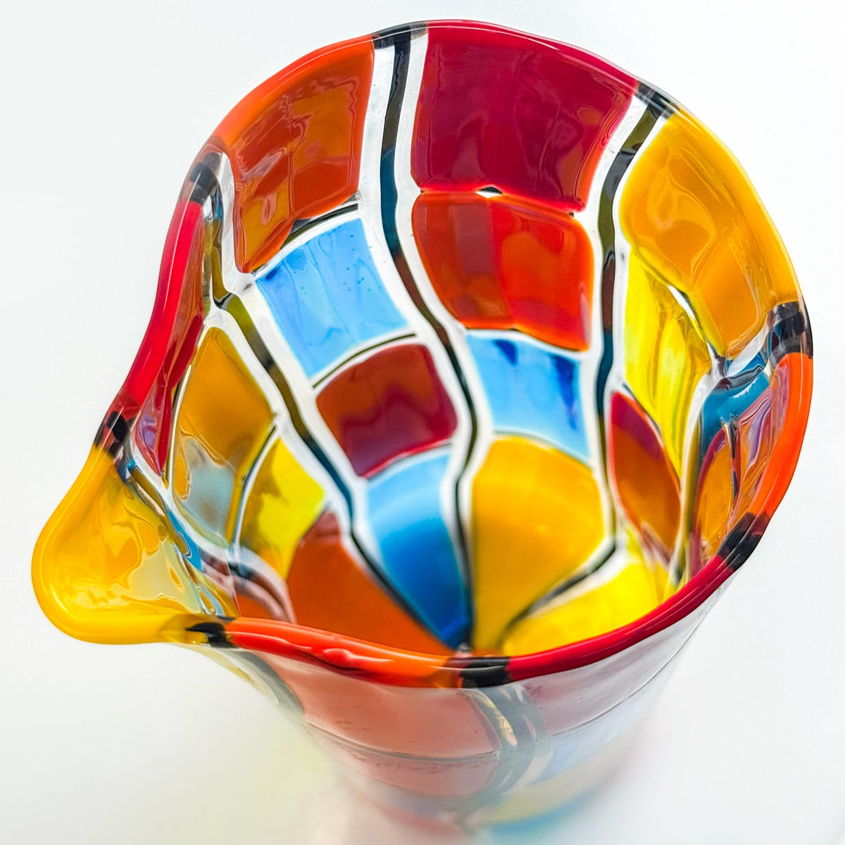 Set of 2 Drinking Glasses, Carafe, Pazzia - Handblown Murano Glass