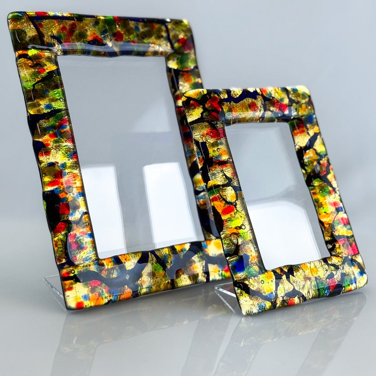 Glass Multicolored Photo Frame - Murano Glass - My Italian Decor