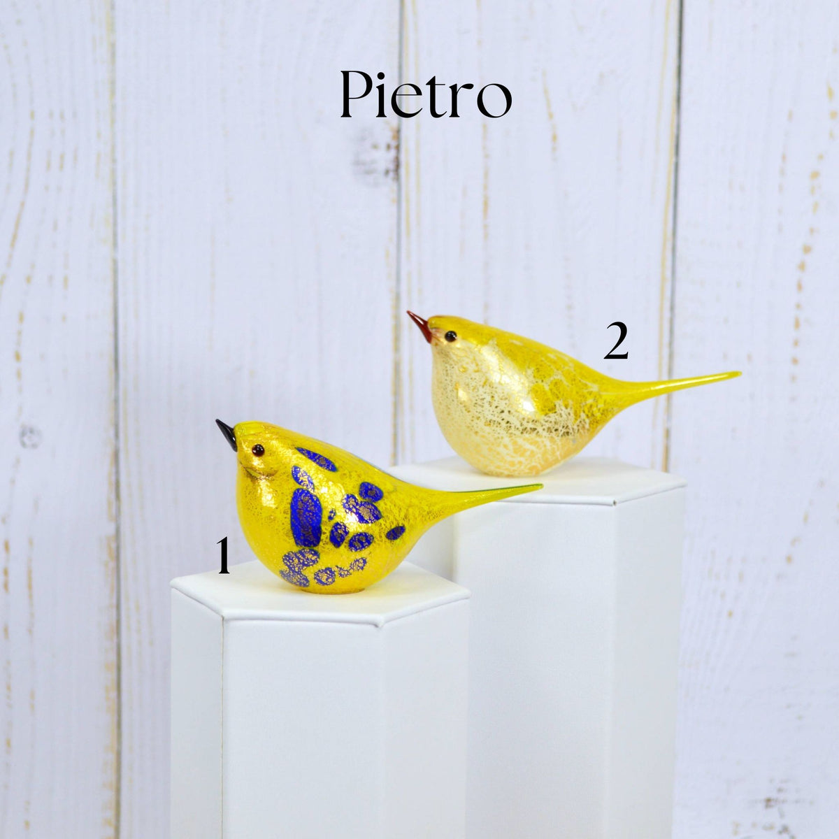 Murano Glass Hand Blown Italian Chirpie Bird - Pietro - My Italian Decor
