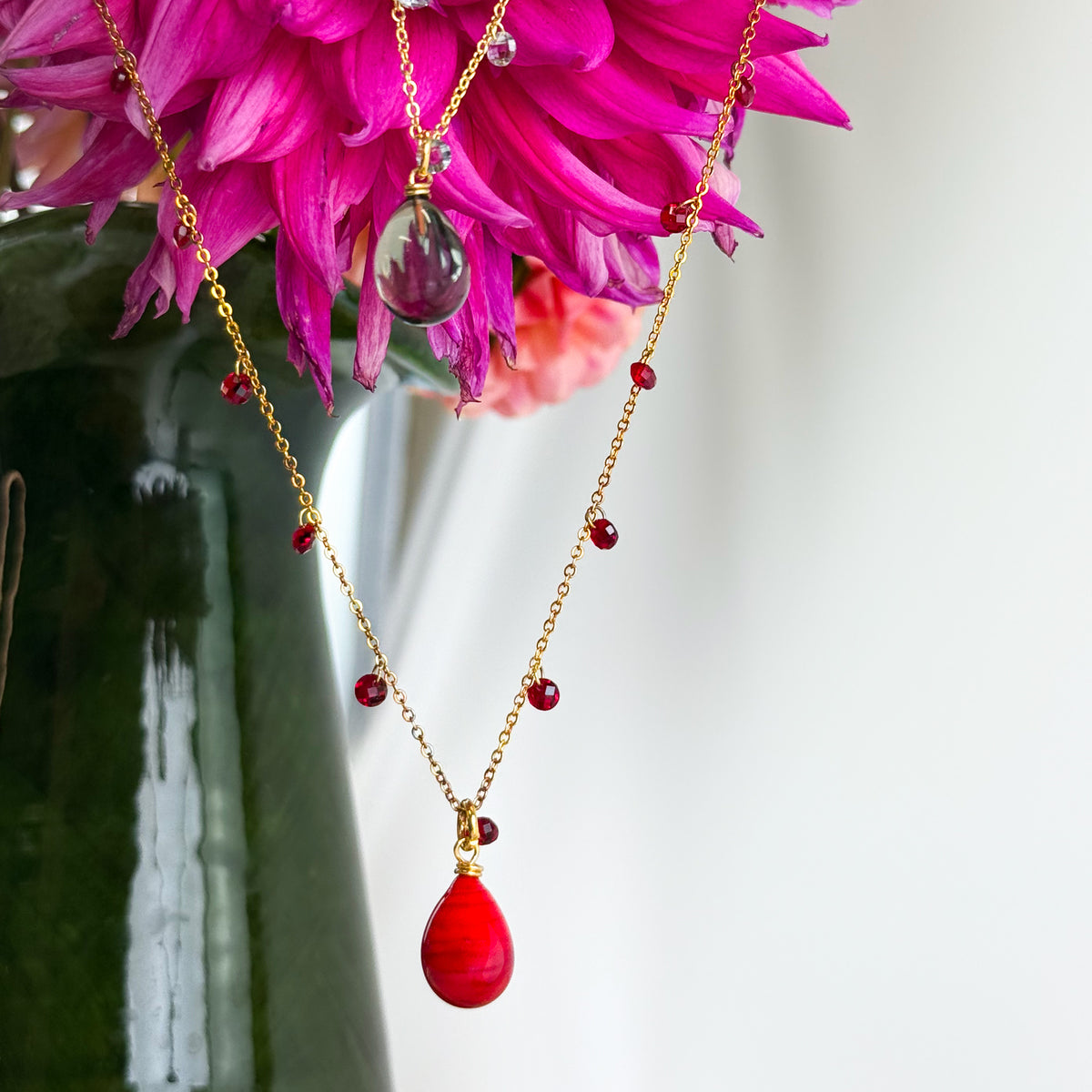 Murano Glass Pioggia Necklace, Handcrafted in Italy