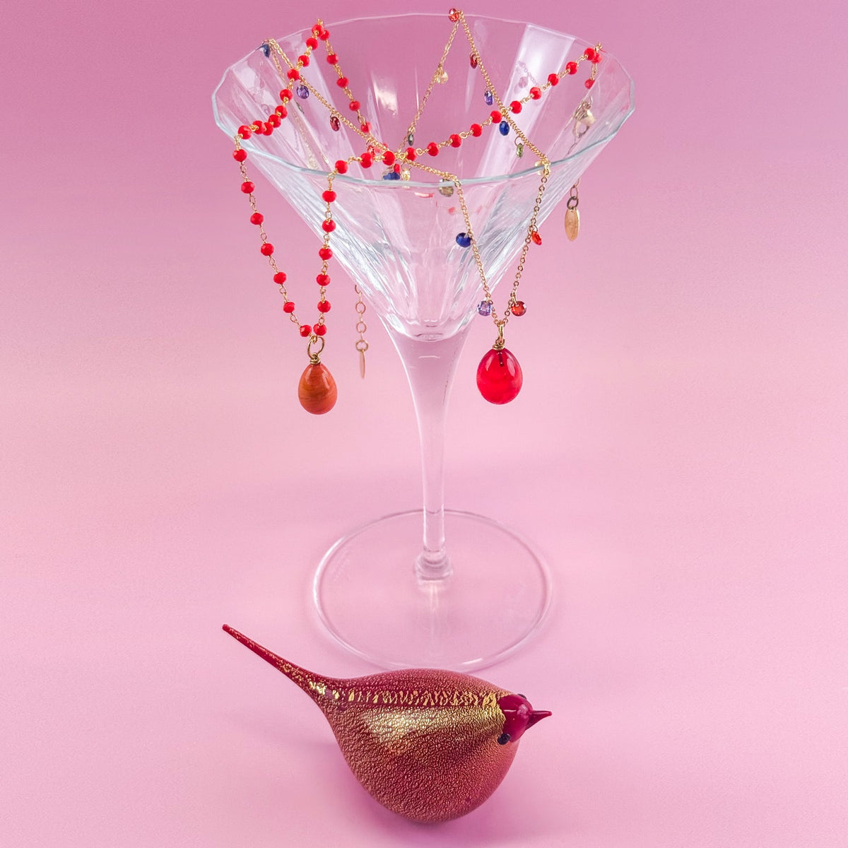 Murano Glass Pioggia Necklace, Handcrafted in Italy