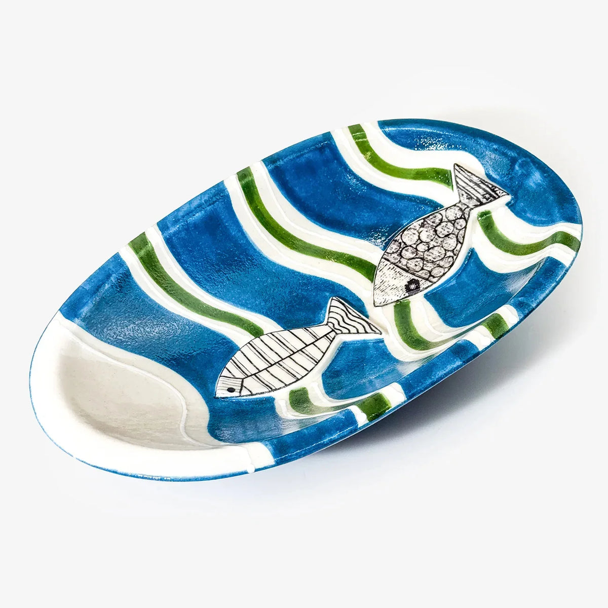 Fish Design Ceramic Oval Bowl