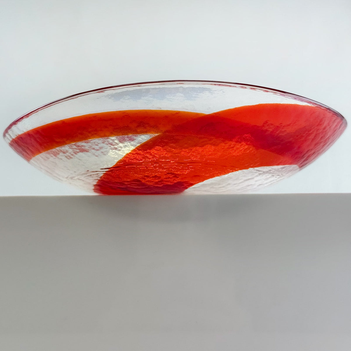 Murano Glass Shallow Spiral Bowl, Made in Italy