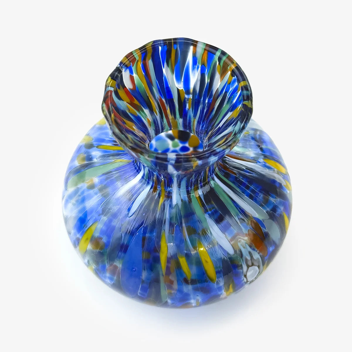 Monet Short Blue Murano Glass Vase