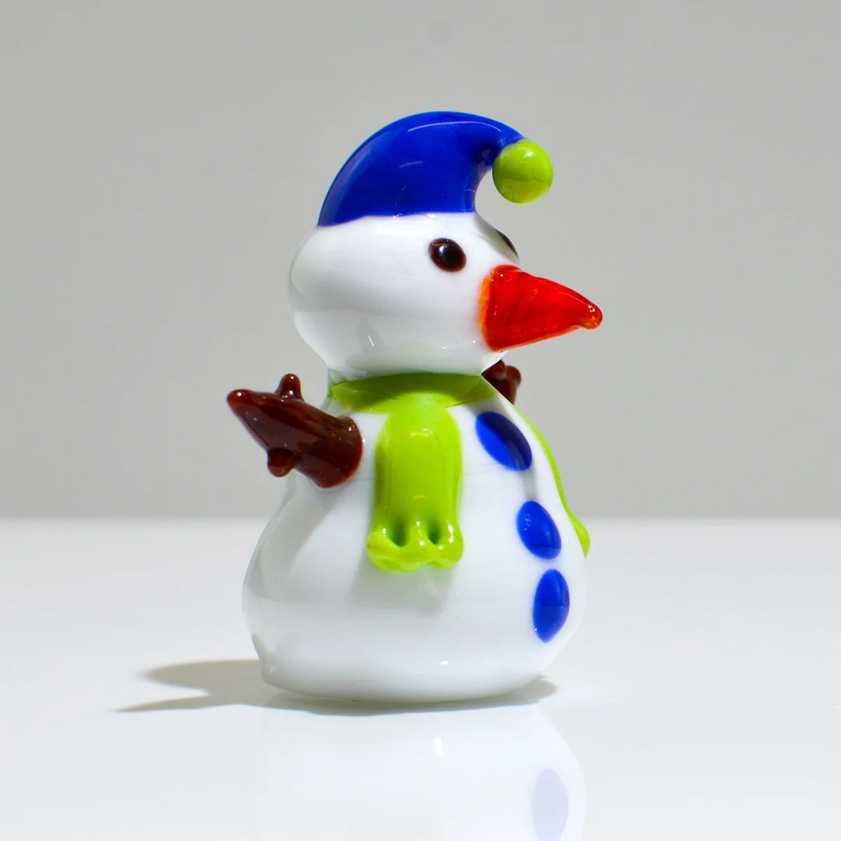 Set of 3 Murano Glass Snowmen, Pupazzo di Neve