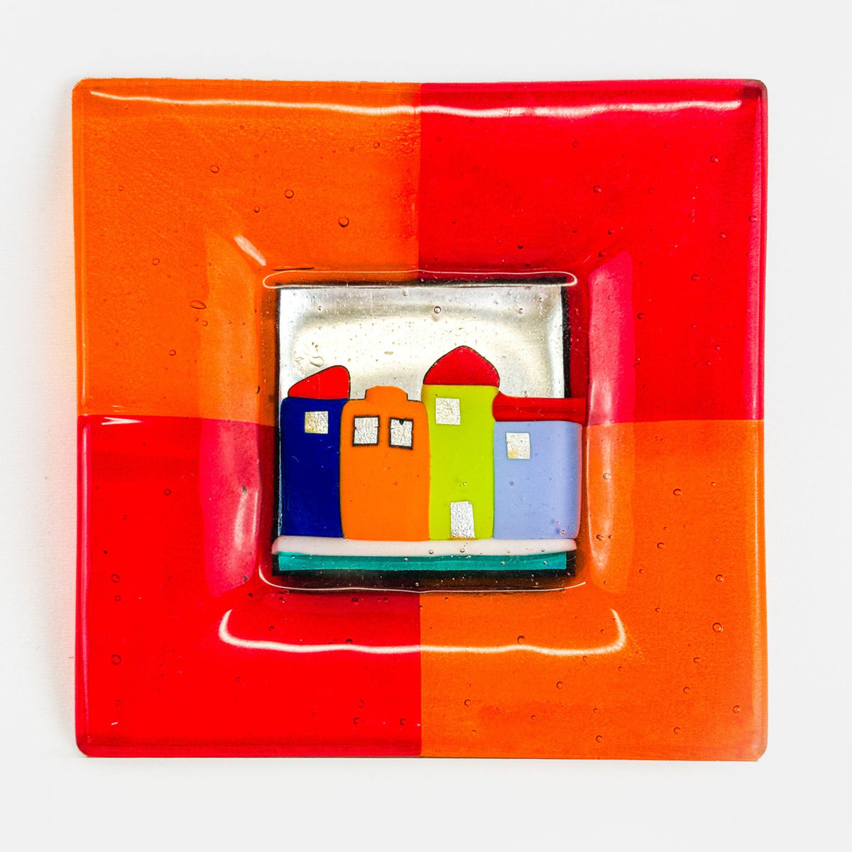 Murano Glass Decorative Dish, Borgo, Village, Made in Italy