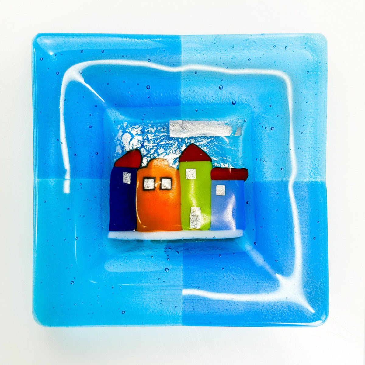 Murano Glass Decorative Dish, Borgo, Village, Made in Italy