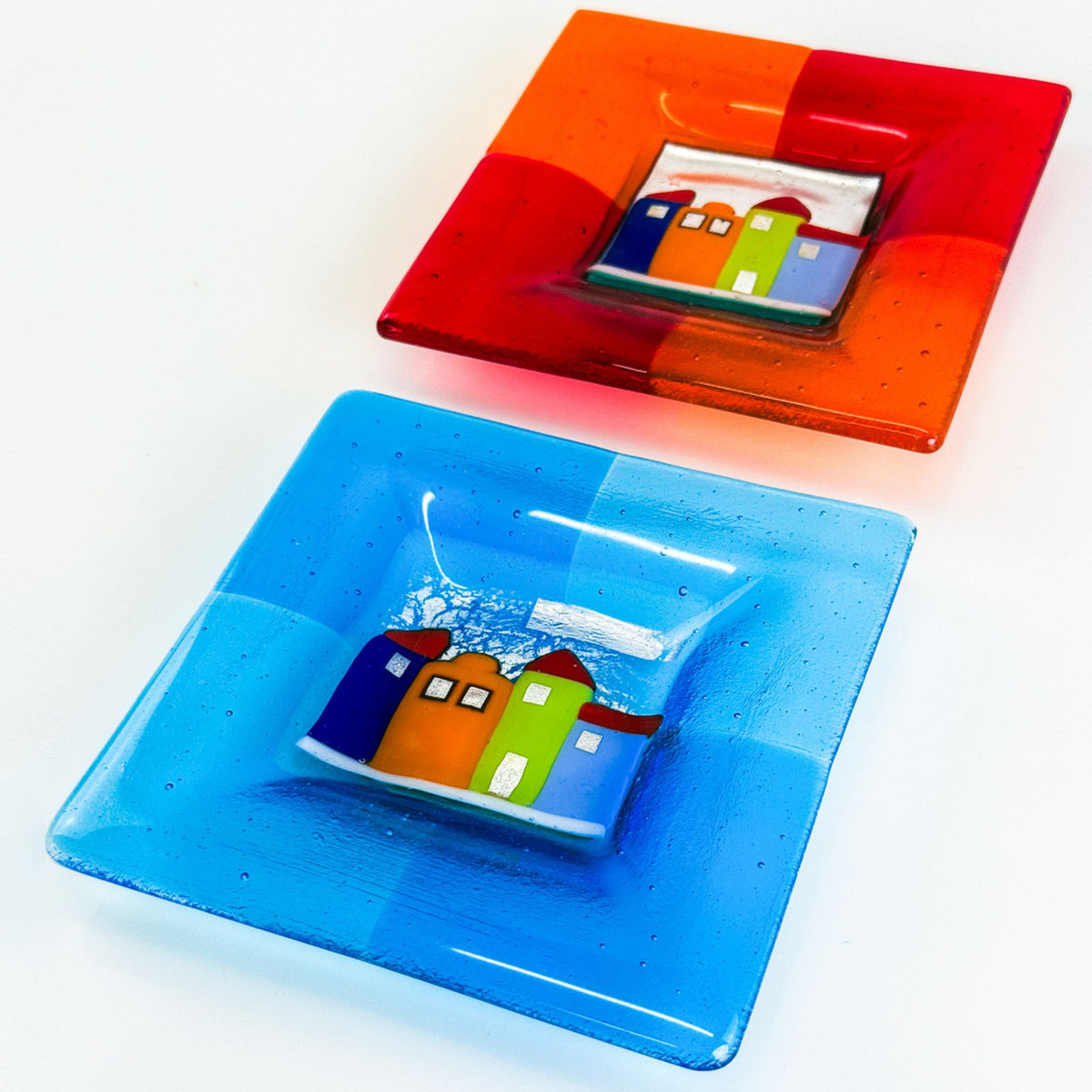 Murano Glass Decorative Dish, Borgo, Village, Made in Italy