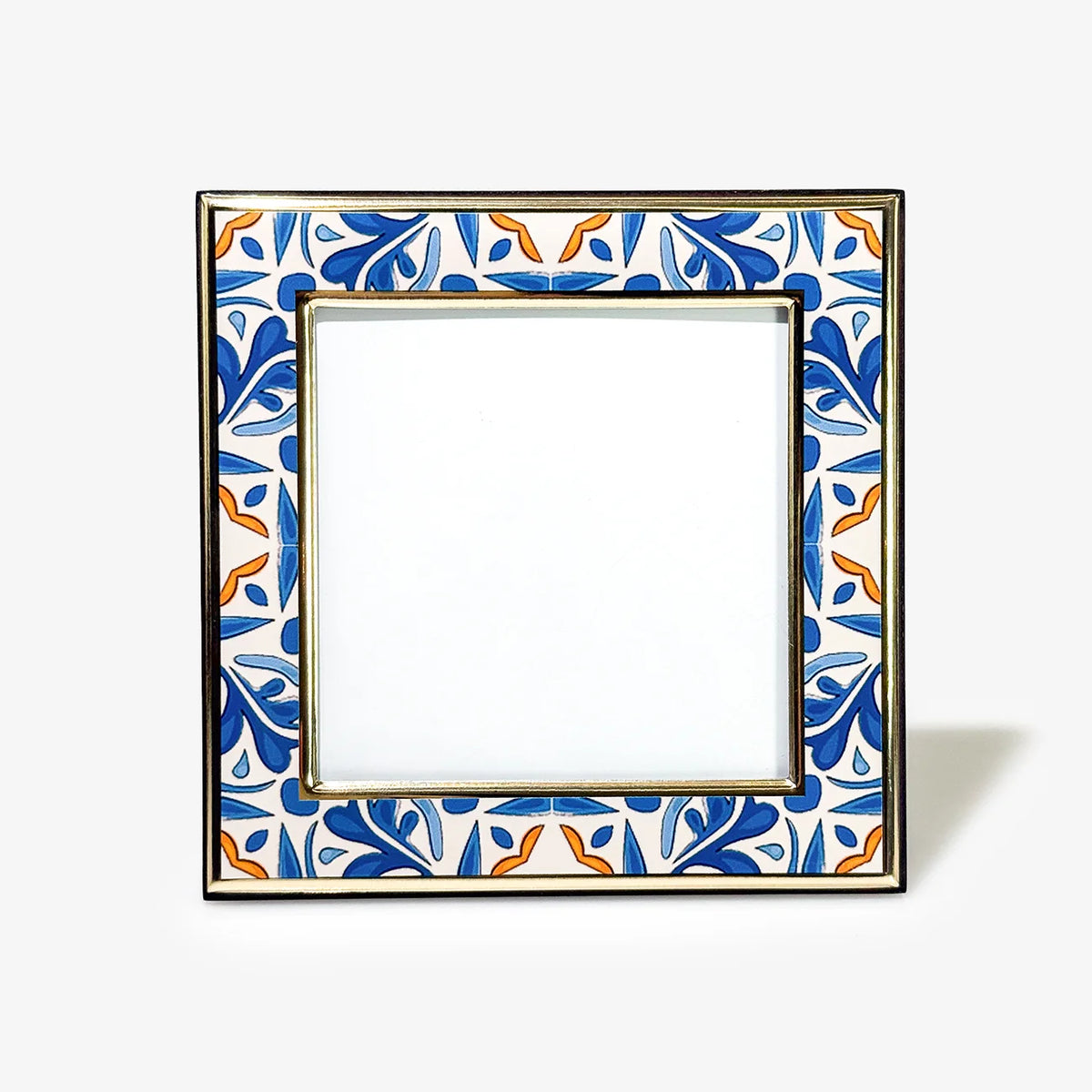 Orange & Blue Square Photo Frame